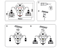 TR3057/5 BG/GD/FR бежевый/золото/белый матовый E27/5 max 40W D600*380